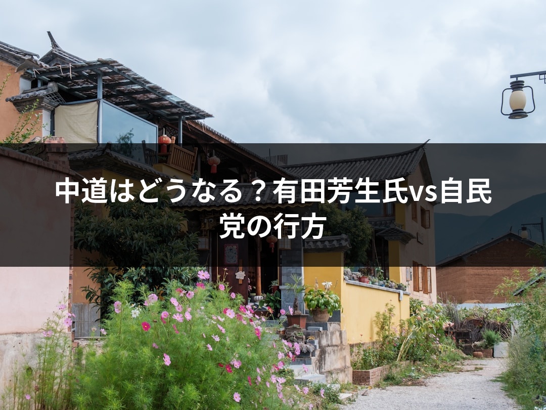 中道はどうなる？有田芳生氏vs自民党の行方