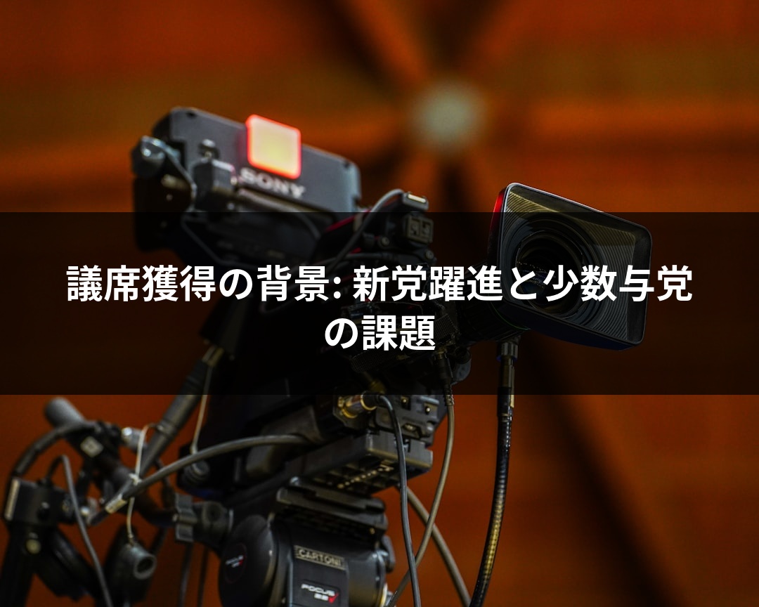 議席獲得の背景: 新党躍進と少数与党の課題