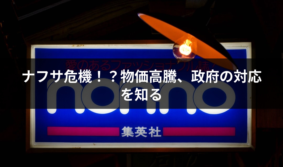 ナフサ危機！？物価高騰、政府の対応を知る