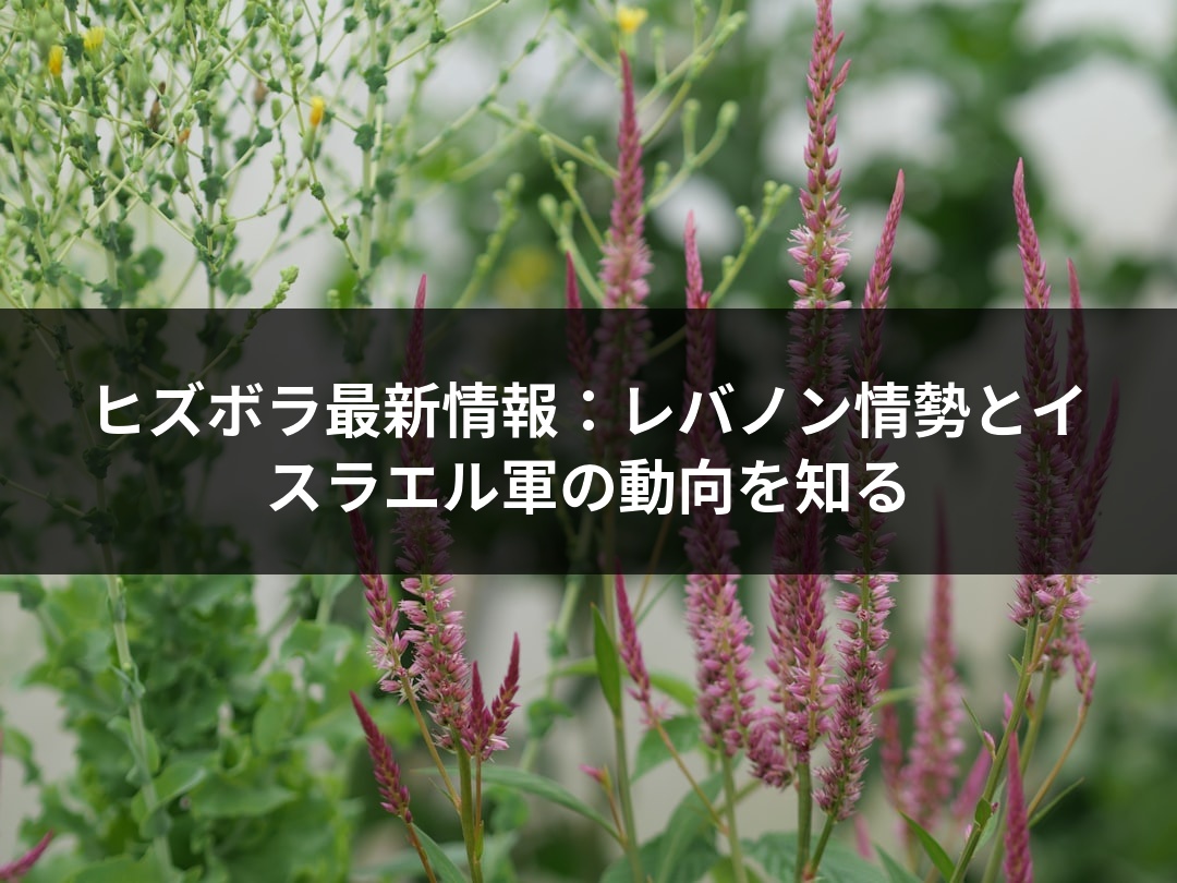 ヒズボラ最新情報：レバノン情勢とイスラエル軍の動向を知る